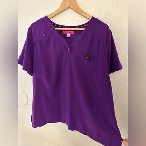 2X KOI Betsey Johnson B122 Rosemary Top (Egg Plant)